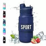 KollyKolla Borraccia con Cannuccia Bambini, Borracce 500 ml Senza BPA, Coperchio con Flip Top e Paglia, Borraccia a Prova di Perdite per Sportiva, Bottiglia Acqua per Palestra, Bici, Lavoro e Scuola