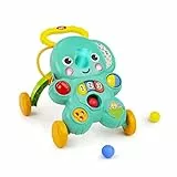 Bright Starts, Girello Ball Play 2 in 1 - Elefante con luci e musica, unisex, dai 6 mesi in su