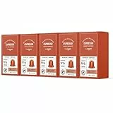 by Amazon Capsule Caffè espresso compatibili con Nespresso, tostatura chiara, 100 unità, 5 confezioni da 20 - Certificato Rainforest Alliance