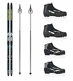 Fischer - Set sci di fondo Comfort Cruiser classico + attacchi + scarpe + bastoncini (M (174 cm di lunghezza, per 60 fino a 79 kg)