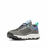 Columbia HATANA MAX OUTDRY WATERPROOF Scarpe Da Trekking Basse impermeabili Donna, Grigio (Dark Grey x Electric Turquoise), 38 EU