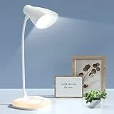 Gobikey Lampada da Scrivania, da Tavolo Touch Control, Ricaricabile con 3 Luminosità, senza Fili, Lampada LED, Luce Calda alla Base