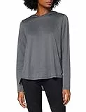 AURIQUE Felpa con Cappuccio Sportiva Donna, Nero, 46