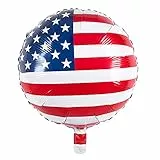 Boland 44972 - Palloncino in foil USA, dimensione 45 cm, palloncino stampato, palloncino, elio, America, Stati Uniti, Stelle e strisce, regalo, decorazione, compleanno, festa a tema