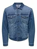 Only & Sons Onscoin Mid. Blue 4333 Giacca Noos Jeans, Media Blu Denim, L Uomo