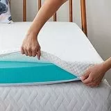 LUCID Coprimaterasso – Morbido e traspirante – Lavabile in lavatrice – Antiscivolo (topper non incluso) – 160 x 200 cm, 5 cm