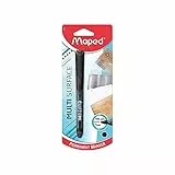Maped Custom &ndash, Pennarello indelebile sottile, punta fine 1 mm, multisuperficie, colore: nero