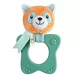 Chicco Sonaglio Panda Rosso, Peluche in Morbido Tessuto, Massaggiagengive in Plastica Morbida, Facile da Afferrare, Ergonomico, Leggero, Lavabile in Lavatrice, Gioco Neonato 3-18 Mesi