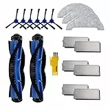 aotengou Kit Accessori di Ricambio per Robot Aspirapolvere Ultenic D5s Pro D5 D5s Pro+ D5s 17 Confezioni 2 Spazzole Principali e 6 Filtri e 6 Spazzole Laterali e 3 Panni Mop