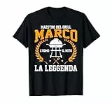 Barbecue Regali BBQ Maestro Griglia Marco Mito Leggenda Maglietta