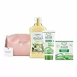 EQUILIBRA Kit : Zenzero Collutorio Freschezza Intensa - Aloe Crema Viso Idratante - Aloe Crema Viso Anti-Rughe Effetto Filler + Pochette