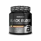 BioTechUSA Black Blood NOX+, Bevanda in polvere pre-allenamento estrema, con complesso NOX+, creatina, BCAA e aminoacidi, vitamine e caffeina, 340 g, Frutta tropicale