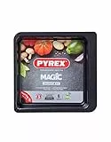 Pyrex Magic - Teglia da forno quadrata in metallo, 2,50 l, Ø 24 cm