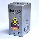 Bolero Drink 24 Bustine 3 gr grammi Sticks Frutta Preparato Polvere Solubile Per Bevanda Fresca in Acqua Prodotto, 72 grammi dolcificato alla stevia (Sport)