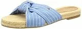 Tommy Hilfiger Espadrillas Flat TH Stripes, Sandali Bassi Donna, Ortensia Blu, 40 EU
