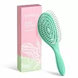 SHINLEA Spazzola Districante, Spazzola Capelli Spazzola Scioglinodi spazzola lisciante per capelli, Spazzola Districante a Spirale per Capelli Bagnati, Asciutti, Folti e per i Più Piccoli (Verde)