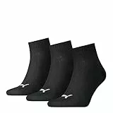 PUMA Quarter, Calzini Unisex - Adulto, Black, 39-42