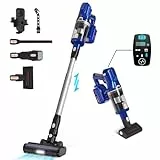 Aspirapolvere Senza Fili 33000Pa con Touch Screen LCD, Battimaterasso, Scopa Elettrica Senza Fili Potente 8 in 1, 55 minuti, batteria staccabile, Aspirapolvere portatile per tappeti, peli di animali