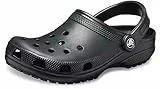 Crocs Classic Clog, Zoccoli Unisex-Adulto, Resistenti All'acqua e ad Asciugatura Rapida, Nero, Taglia 45-46 EU