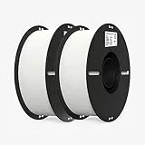 Ufficiale Creality PLA Filamento 1,75 mm per Stampante 3D, Bobina di Cartone da 2 kg (4,4 libbre), Dimensionale +/- 0,02 mm, FDM(2 Pezzi Bianchi)