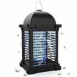 PALONE Lampada Antizanzare Elettrica, 4300V Zanzariera Elettrica Insetticida con Luce UV, Antizanzare Impermeabile IPX4 con 1 Spazzola per la Pulizia, per Esterno ed Interni, 100㎡