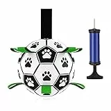 Giocattolo Palla per Cane, Palla di Calcio Del Cane del con le Linguette di Presa, 15 cm Dog Pallone da Calcio Galleggiante, Giocattolo interattivo per Cani di Piccola e Media Taglia