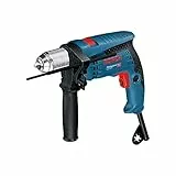 Bosch Professional 35992 Trapano con Percussione GSB 13 RE, Inclusi Asta di Profondità 210 mm, Mandrino Autoserrante 13 mm, Confezione in Cartone, 600 W, 230 V, Blu