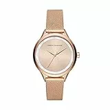 Armani Exchange Orologio a tre lancette da donna, cassa in acciaio inossidabile oro rosa 38 mm con bracciale in acciaio inossidabile, AX5602