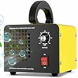 Generatore di Ozono, Movstriker 10,000mg/h Ozonizzatore Purificatore d'Aria Ozono con Timer da 120 Minuti Ozonizzatore per Uffici, Ristoranti, Domestici, Hotel, Garage Automobili, e Animali (Yellow)