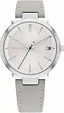 Tommy Hilfiger Orologio Analogico al Quarzo da Donna con Cinturino in Pelle Grigio - 1782410