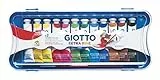 GIOTTO Extra Fine - Astuccio da 12 Tempere Extra Fine in Tubetto + 1 Pennello, 12ml