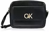 Calvin Klein Borsa per Fotocamera Re-Lock W/Flap, Crossover Donna, CK Nero, OS