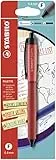 Penna Roller a Scatto - STABILO PALETTE in Rosso - Tratto F (0,4 mm) - Pack da 1 - inchiostro colore Rosso
