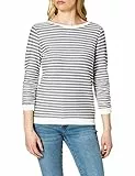 TOM TAILOR Denim Donna Felpa a Righe 1017277, 26032 - Blue White Structured Stripe, M