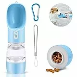 TUNAON Borraccia Multifunzionale e Portatile per Cani,Borraccia per Gatti e Cani,Bottiglia d'Acqua per Cuccioli, Bottiglia d'Acqua Potabile all'Aperto per Animali Domestici (Blu/258ML)