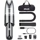 Absob Aspirabriciole Senza Fili Mini portatile Ultralight Aspirapolvere Auto Hoover Potente Aspira Briciole Elettrico senza filo da tavolo Ricaricabile Leggero per Casa Cucina Peli Di Animali