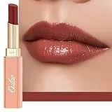 Oulac 2 in 1 Rossetto e Balsamo Labbra Marrone,Labbra Succoso e Lucido, Effetto Idratante e Nutriente, Cura delle Labbra, Fornisce Morbidezza alle Labbra Secche e Screpolate, Vegan (02) Grande Dame