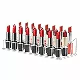 Comius Sharp Porta Trucchi Organizer per Rossetto, 24 Posti Contenitore Organiser Trasparente Rossetto Organizzatore Display Holder