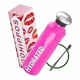 Gohippos Borraccia, Borraccia Sportiva da 1 Litro, Borraccia per Bevande Alla Moda da 32 Once per Rimanere Idratati, Tritan, Senza BPA, a Prova di Perdite, per Palestra e Ufficio Fitness (1 Bottiglia)