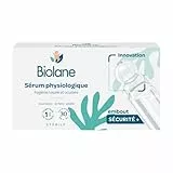 BIOLANE - Siero fisiologico - Bambino - Pulisce naso e occhi - Fin dalla nascita - Punta rotonda di sicurezza - 30 unidosi - Made in France