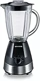 Severin SM 3718 Frullatore 550 W, Caraffa in Vetro, Capacita' 1.5 Litri, Tritaghiaccio