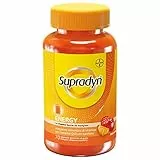 Supradyn Energy Multivitaminico Caramelle, Integratore Multivitaminico Completo, con Vitamine A, B, C, D, E e Coenzima Q10, 70 Caramelle Gommose Multivitaminiche Gusto Ciliegia, Lampone e Arancia