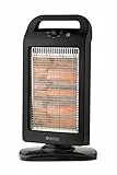 Olimpia Splendid 99545 Solaria Evo Stufa Alogena 1200 W con Base Oscillante , Nero