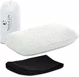 Third of Life VOLAR Cuscino da viaggio in memory foam | Piccolo cuscino cervicale ergonomico e ortopedico | Federa termoregolante | Poggiatesta per viaggiare e per il campeggio | 40x25x10cm