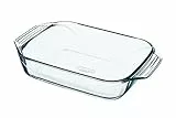 Pyrex 406B000/6146 Teglia Rettangolare con Vetro Borosilicato, Trasparente, 27 x 17 x 6 cm