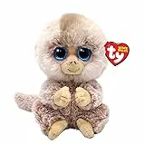 Ty Beanie Bellies Stubby la Scimmietta con gli Occhioni Azzurri Glitter, i Coccolosi Animaletti di Peluche con il Pancino Morbido Originali 20 Cm T41036