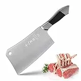 SHI BA ZI ZUO Coltello da macellaio in acciaio inossidabile per mannaia per impieghi gravosi Coltello per affettare cinese con lama a tutto codolo per tagliare carni di ossa