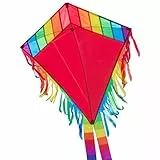 CIM Aquilone - Maya Eddy RED - Drago per bambini da 3 anni su - 65x72cm - incl. corda del drago da 80 m e 2 code da 250 cm