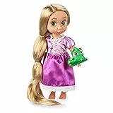 Disney Store Bambola di Rapunzel della collezione Animator, Rapunzel L’intreccio della Torre, 39 cm/15, con capelli realistici, outfit e morbido peluche di Pascal di raso, da collezione, età 3+