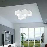 damastoreitalia Universo Lampada plafoniera da soffitto cubi in gesso verniciabile con portalampada GU10 (5 cubi)